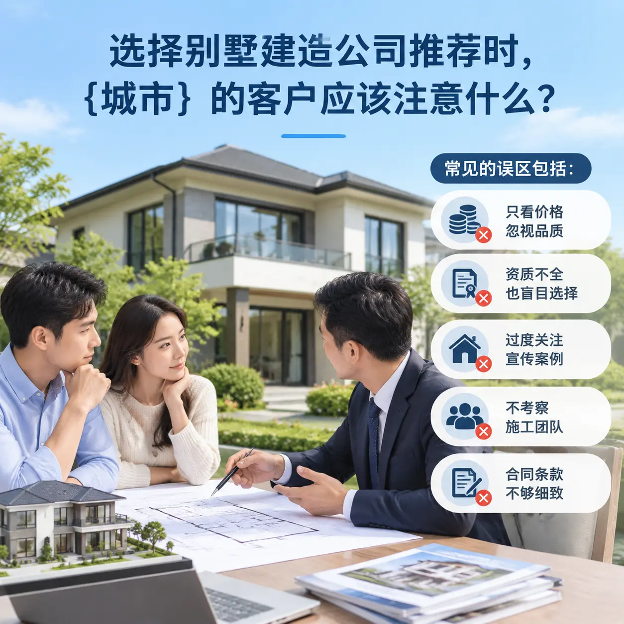 选择别墅建造公司推荐时，晴隆 的客户应该注意什么？