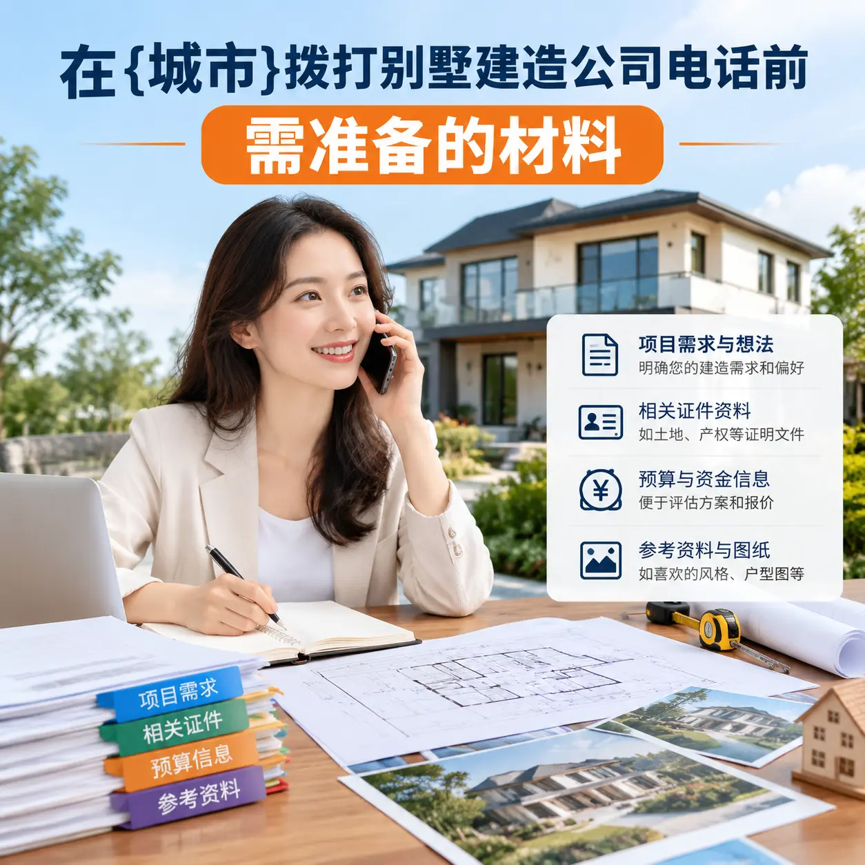 在晴隆拨打别墅建造公司电话前需准备的材料