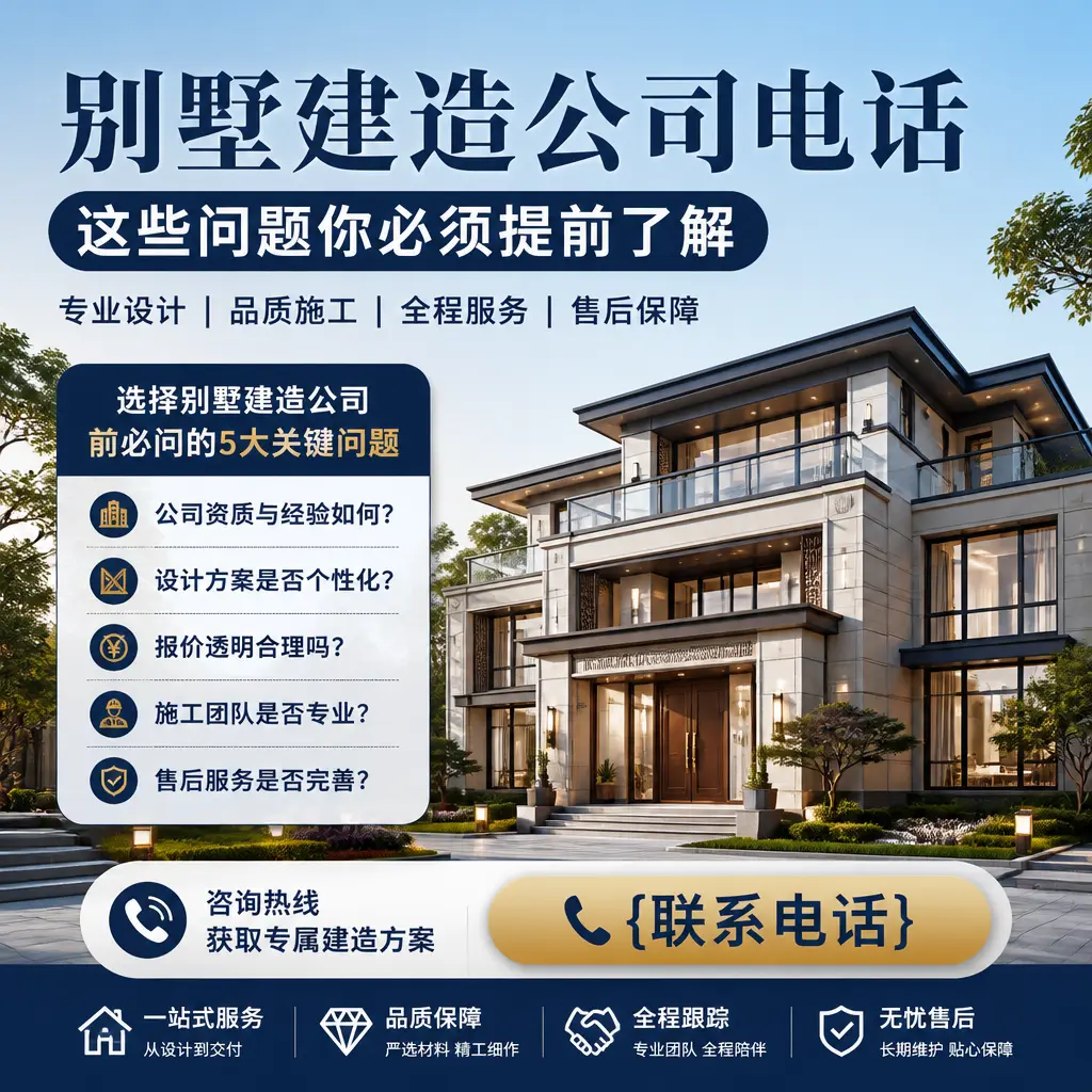 晴隆别墅建造公司电话,这些问题你必须提前了解